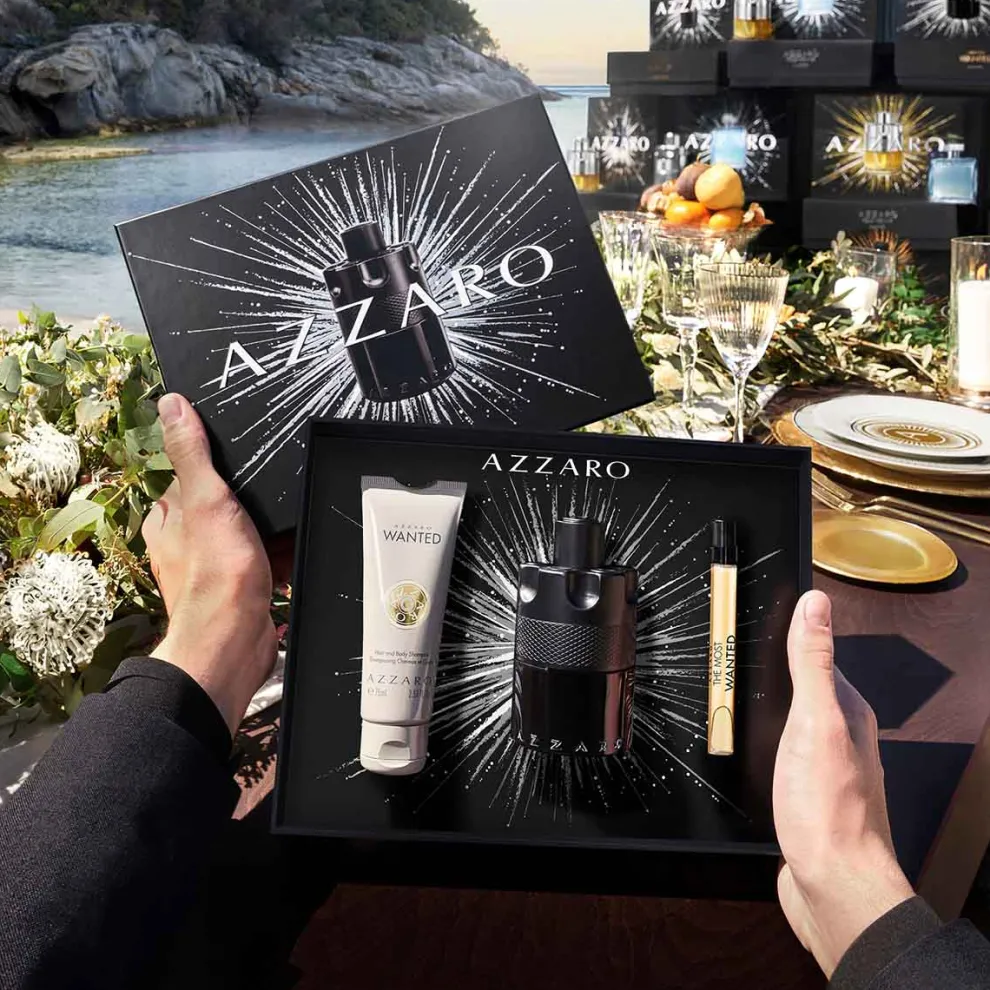 Azzaro - Cadeauset Azzaro The Most Wanted - Eau de Parfum Intense - Shower Gel + Travel Size Spray