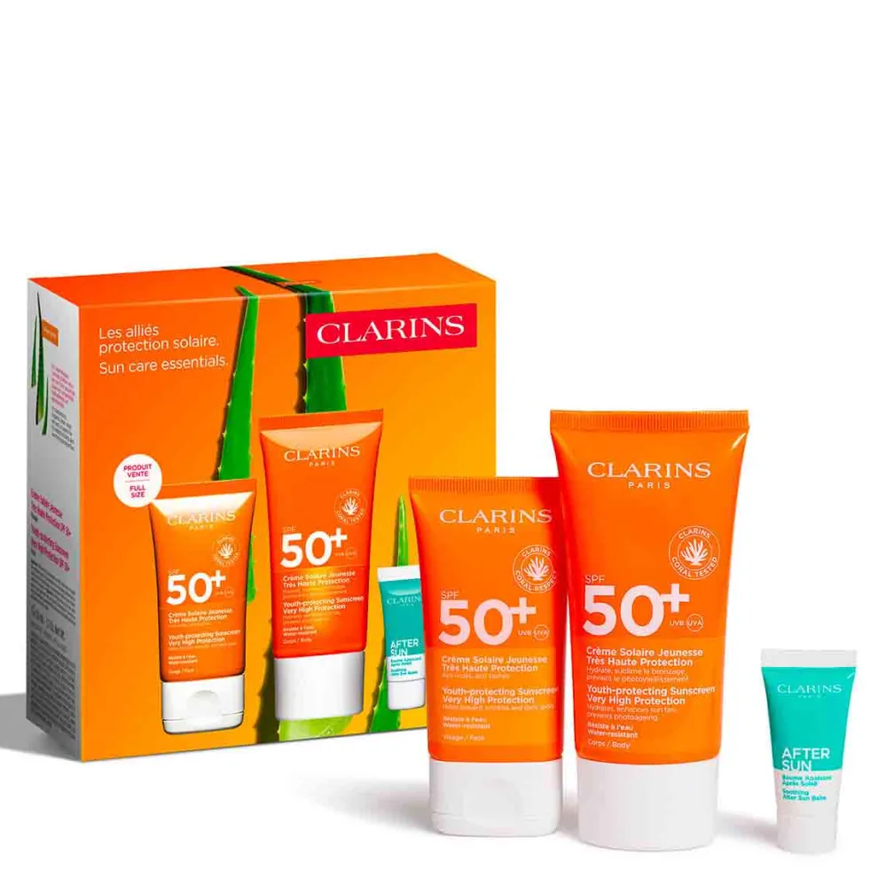 Clarins - Cadeauset The Essentials - Sun Protection SPF 50+ - Face & Body Sun Care