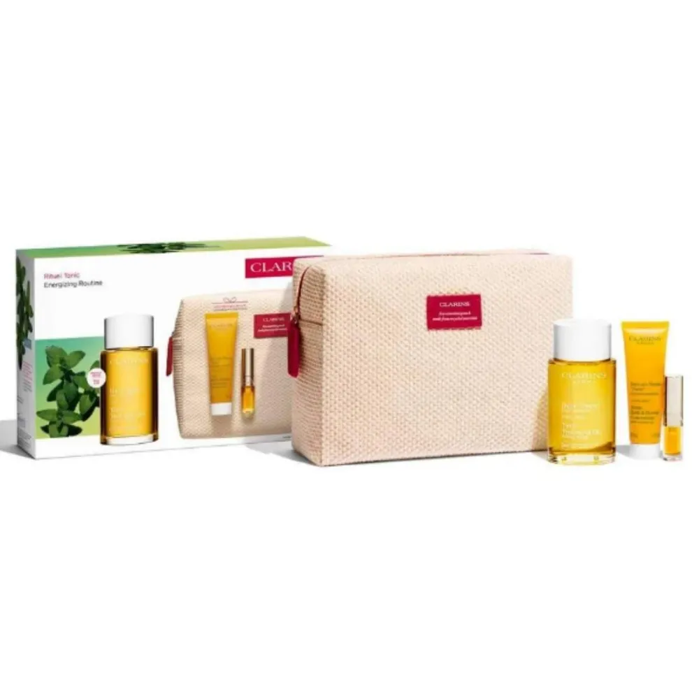 Clarins - Coffret Rituel Tonic - Huile Tonic 100ml + 2 produits