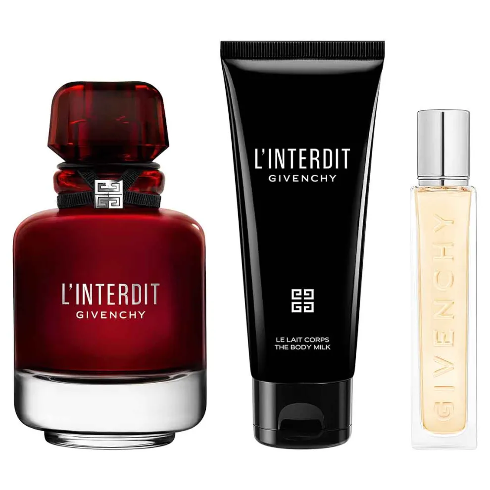 Givenchy - Cadeauset L'Interdit Givenchy - Eau de Parfum Rouge + Bodylotion + Mini Spray