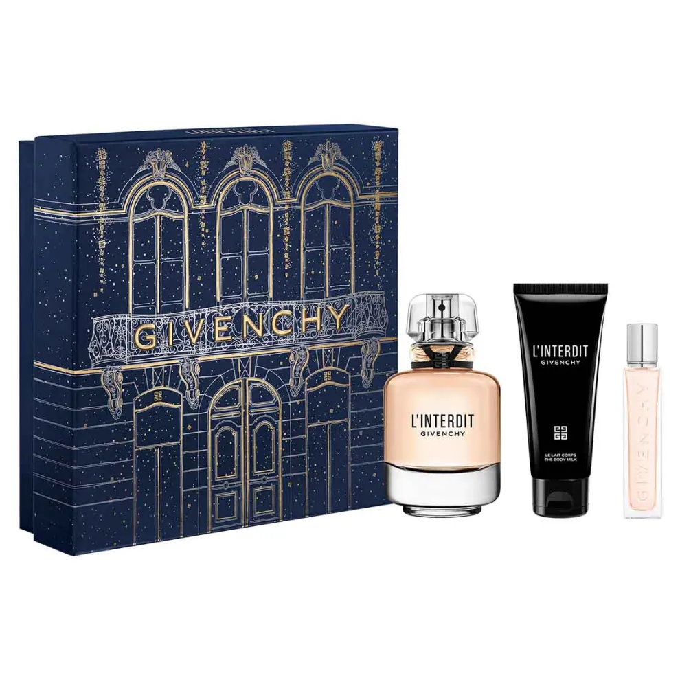 Givenchy - Cadeauset L'Interdit Givenchy - Eau de Parfum + Body Lotion + Mini Spray