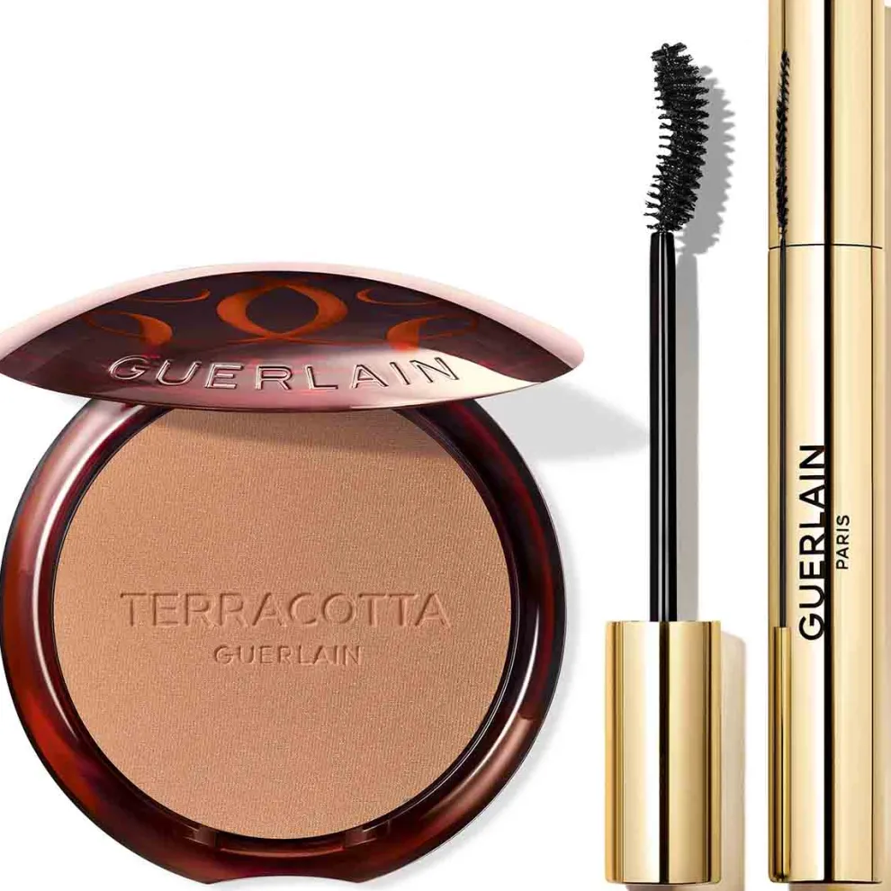 Guerlain - Cadeauset Terracotta X Noir G Bronzing Poeder & 24H intense volume curl mascara