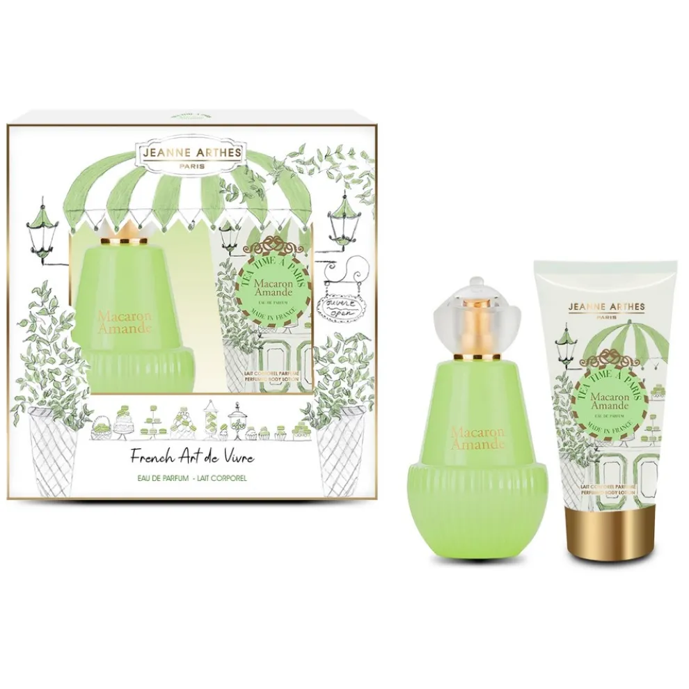 Jeanne Arthes - Cadeauset French Way of Life Macaron Amande - Eau de Parfum + Body Lotion