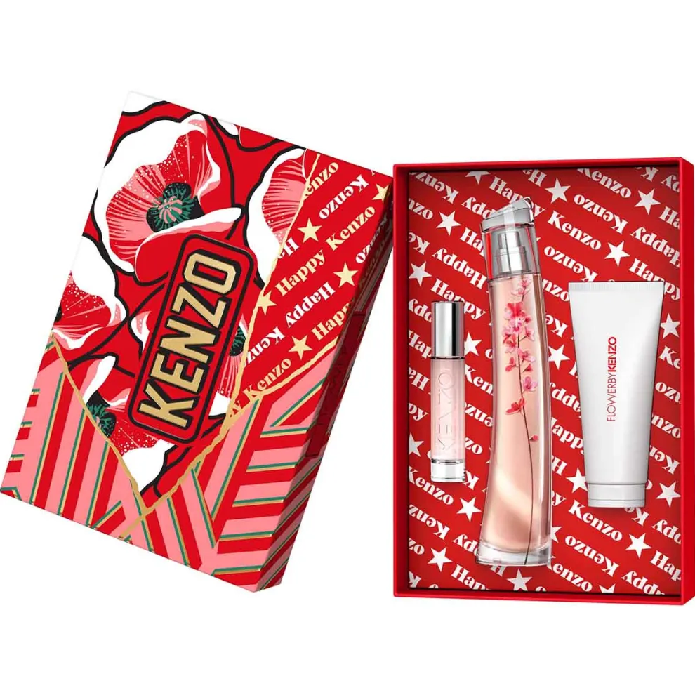 Kenzo - Cadeauset Flower Ikebana by Kenzo - Eau de Parfum + Travel Size Spray + Body Lotion
