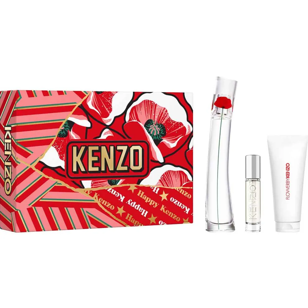 Kenzo - Cadeauset FLOWER BY KENZO - Eau de Parfum + Travel Size Spray + Body Lotion