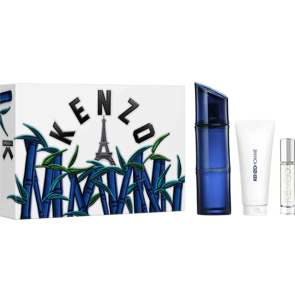 Kenzo - Kenzo Homme - Cadeauset Eau de Toilette Intense + Travel Size Spray + Shower Gel