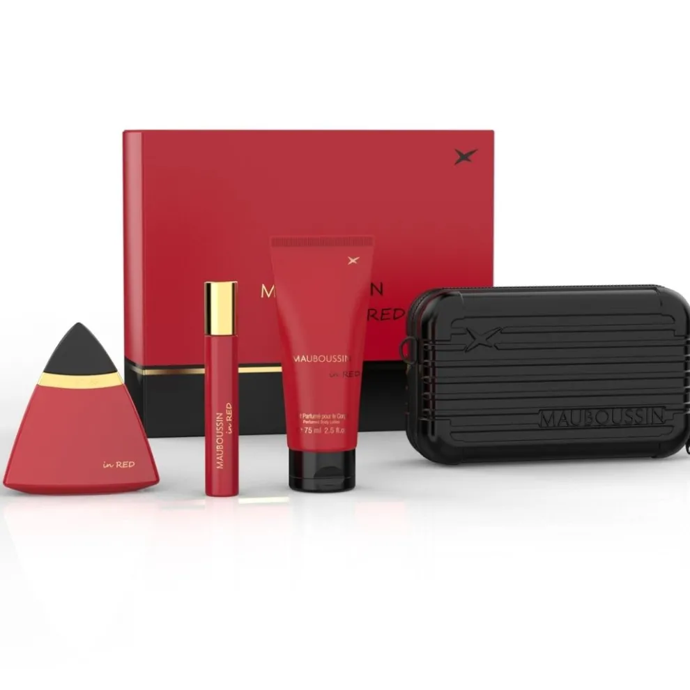 Mauboussin - Cadeauset Prestige - In Red - Eau de Parfum 100 ml + 3 produkten