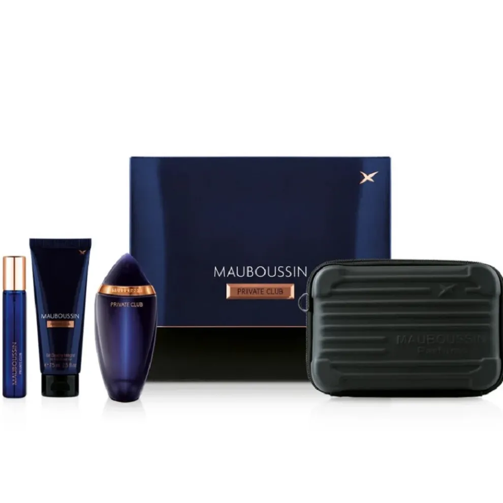 Mauboussin - Cadeauset Private Club - Eau de Parfum + Mini Spray + Shower Gel + Xmas Pouch 2024
