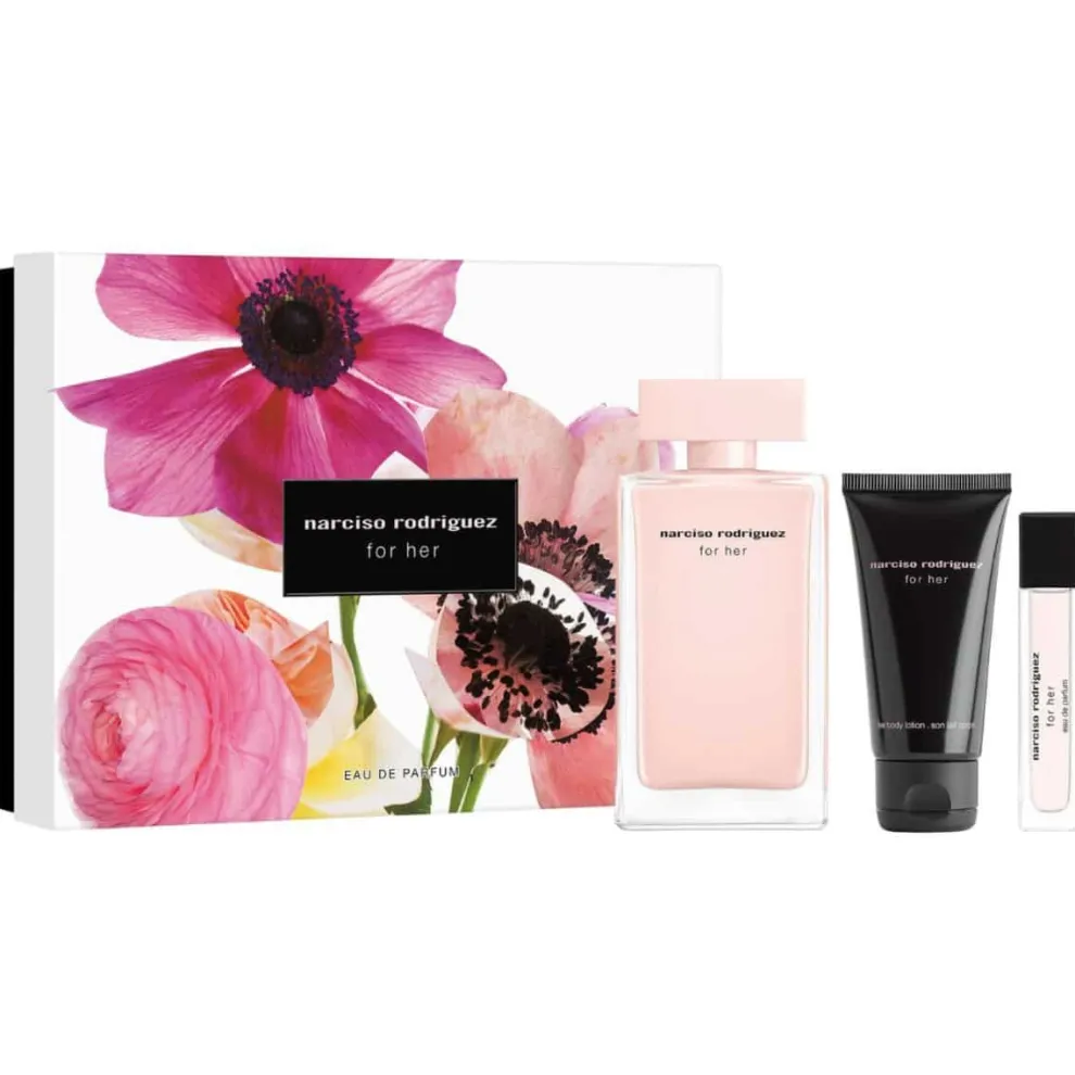 Narciso Rodriguez - Set for Her - Eau de Parfum + Body Lotion + Travel Seize Spray