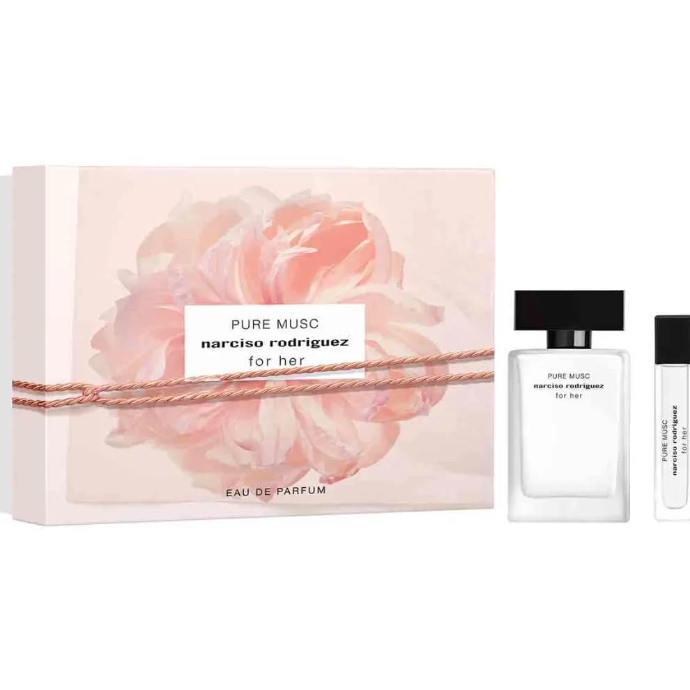 Narciso Rodriguez - Cadeauset for Her Pure Musc - Eau de Parfum 50ml + Spray Eau de Toilette 10ml