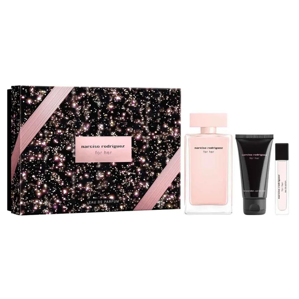 Narciso Rodriguez - Kerstcadeauset For Her - Eau de Parfum + Body Lotion + Mini Spray