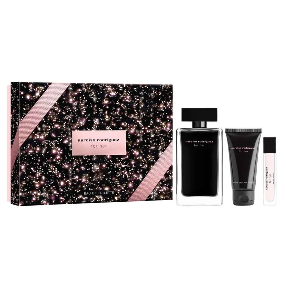 Narciso Rodriguez - Kerstmis Cadeauset for her - Eau de Toilette + Body Lotion + Mini Spray
