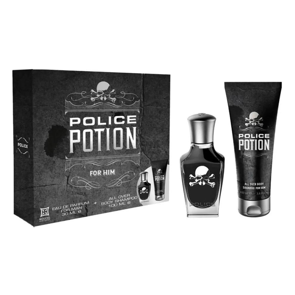 Police - Set Potion pour Lui - Eau de Toilette Spray 30ml + Haar- en Lichaamsshampoo 100 ml