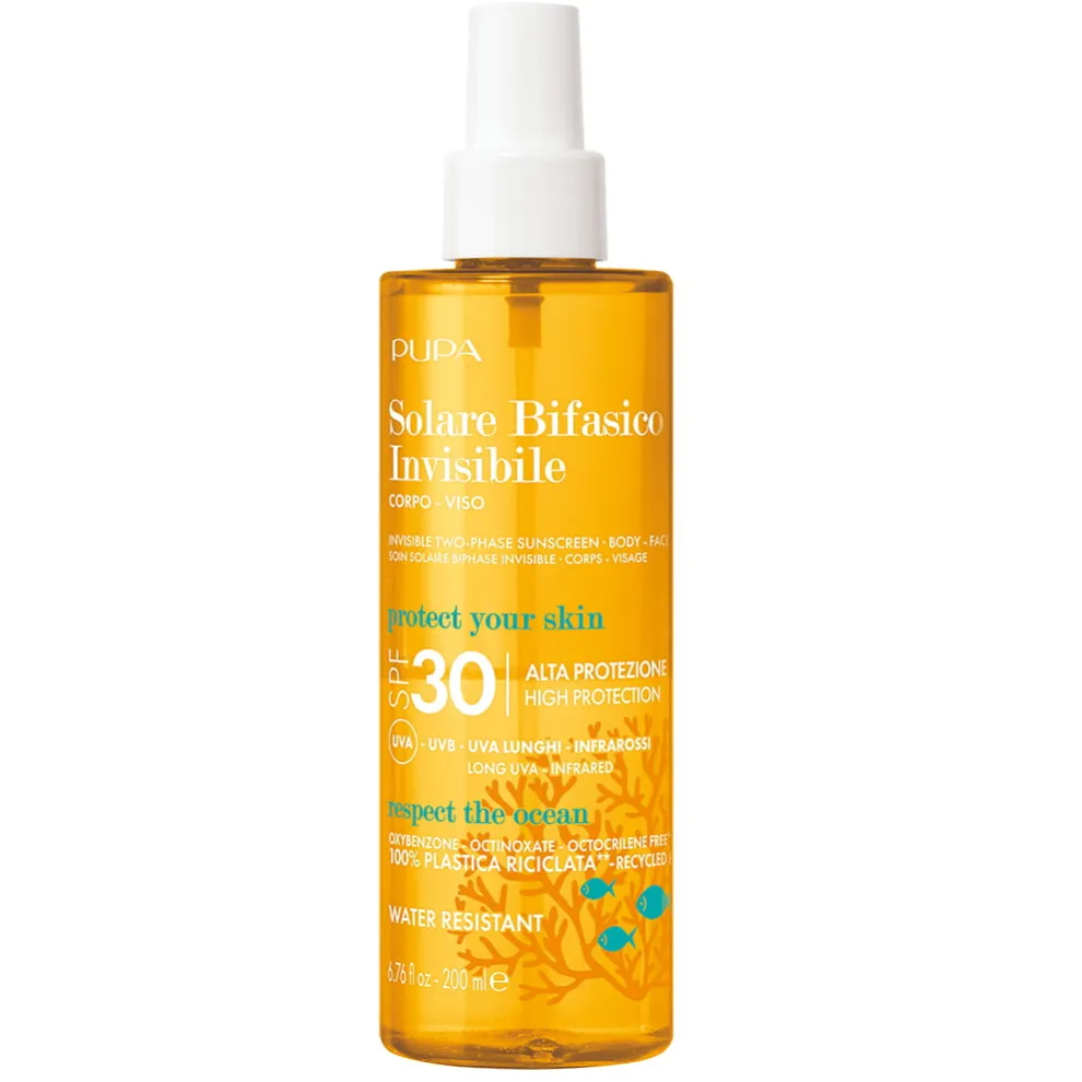 PUPA - Biphase Invisible Suncream Body, Face SPF30 - 200 ml