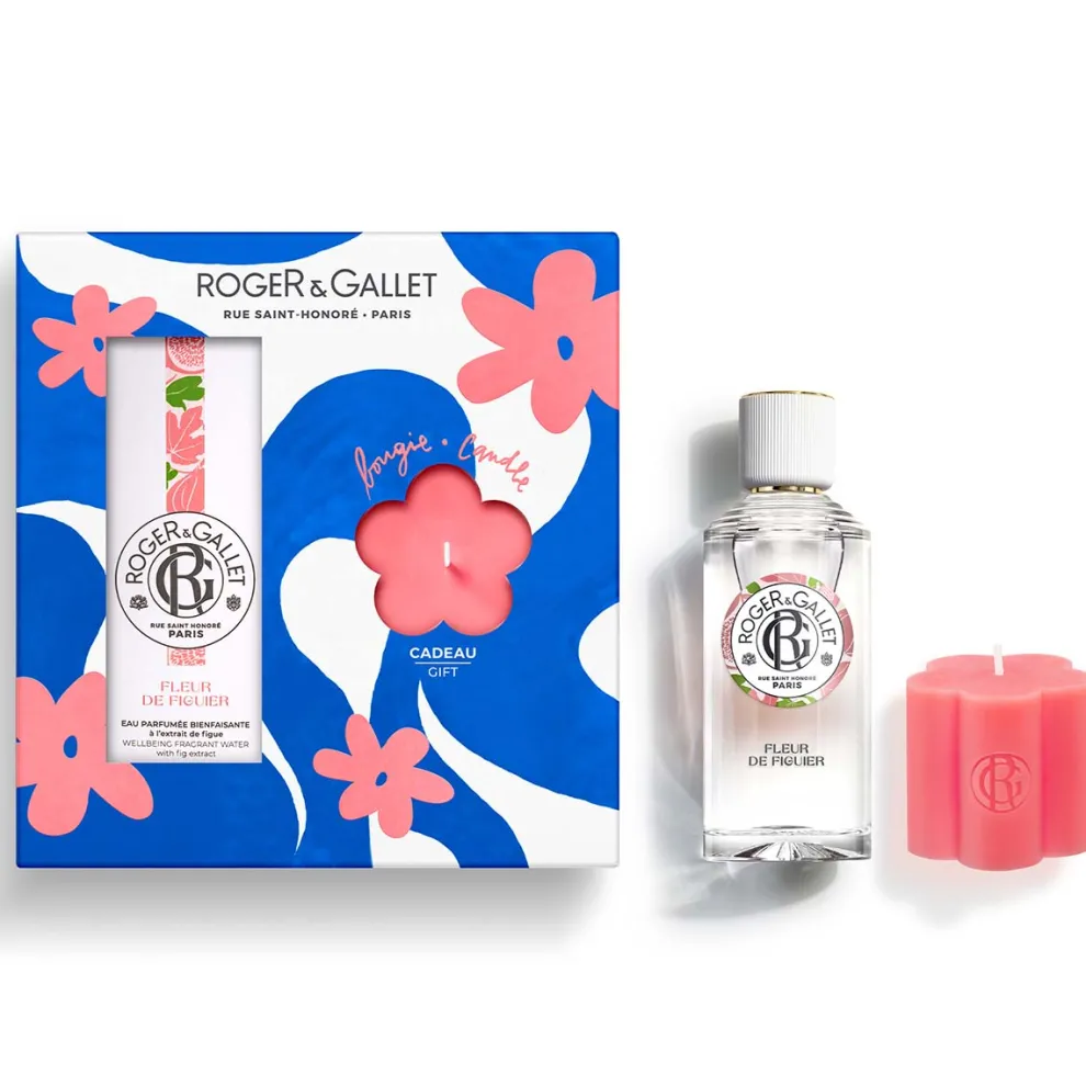 Roger & Gallet - Cadeauset Fleur De Figuier - Scented Wellbeing Water 100ml + Scented Candle