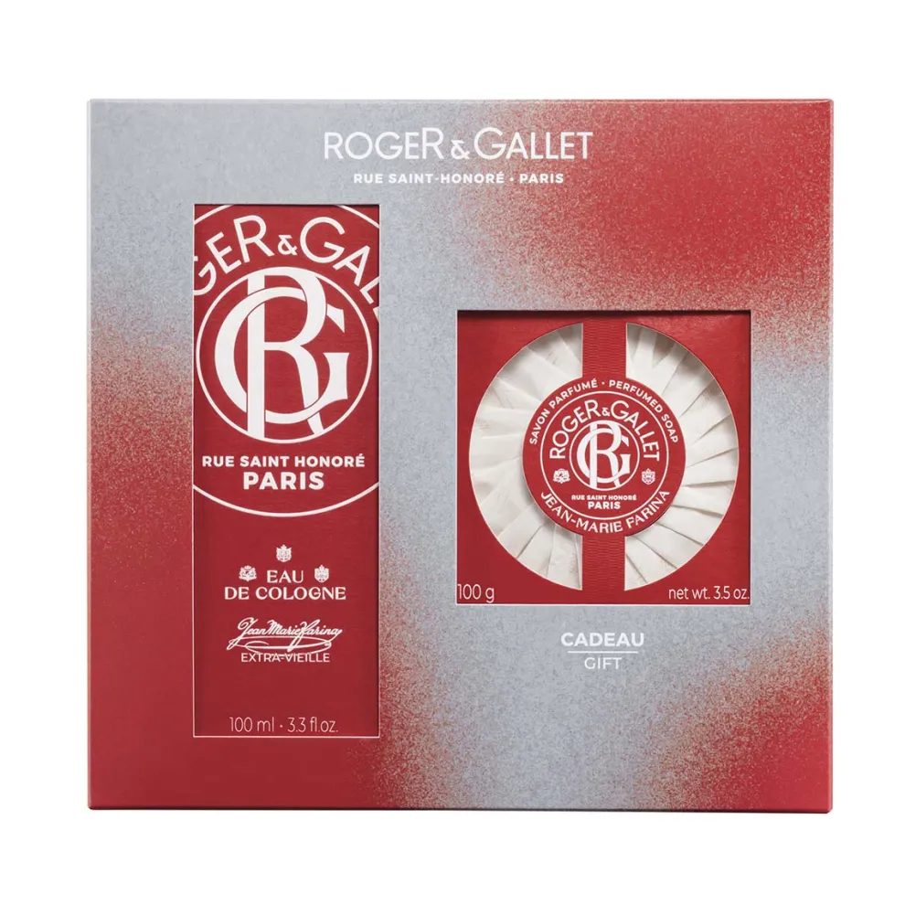 Roger & Gallet - Cadeauset Jean Marie Farina - Eau de Cologne 100ml + Soap 100g