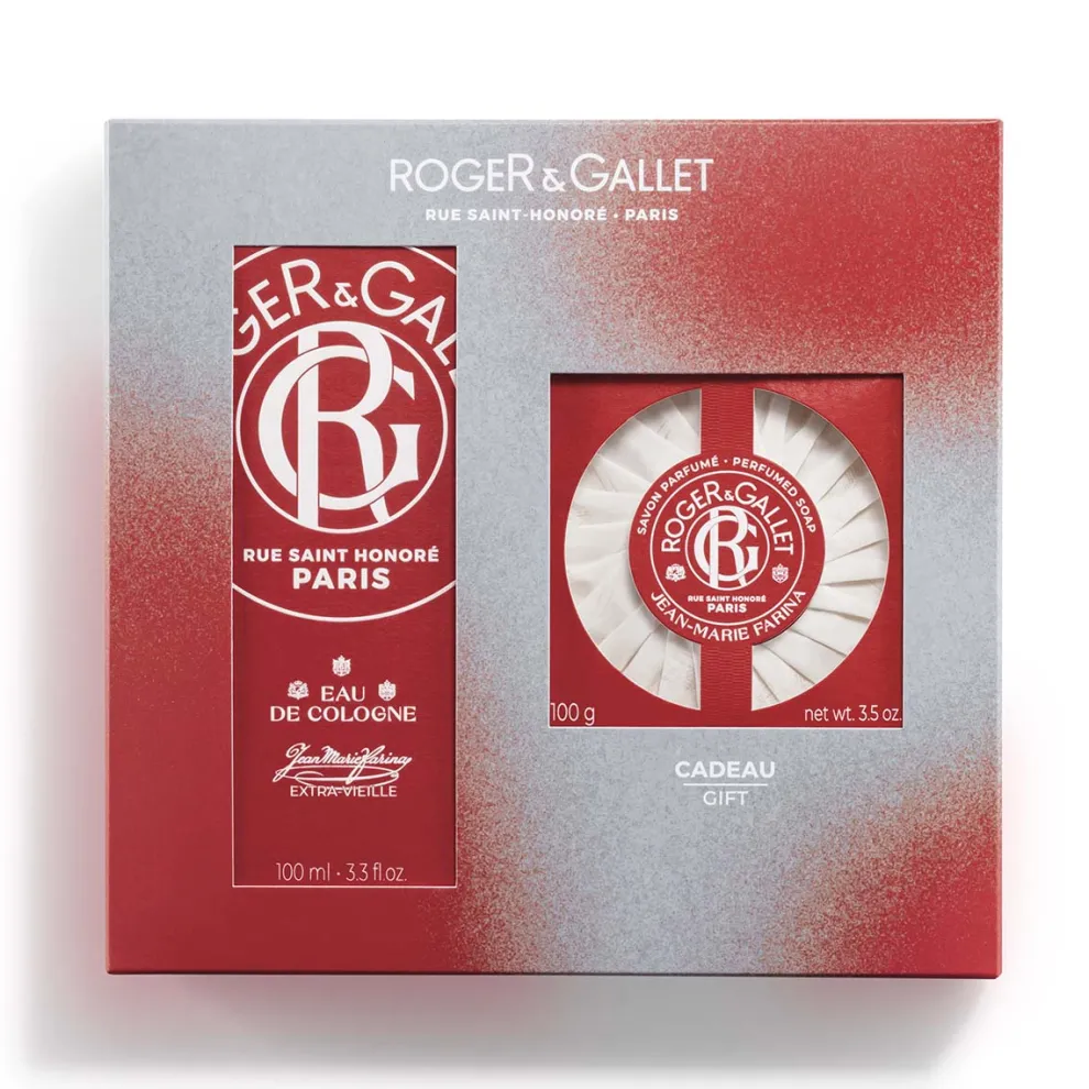 Roger & Gallet - Cadeauset Jean Marie Farina - Eau de Cologne 100ml + Soap 100g