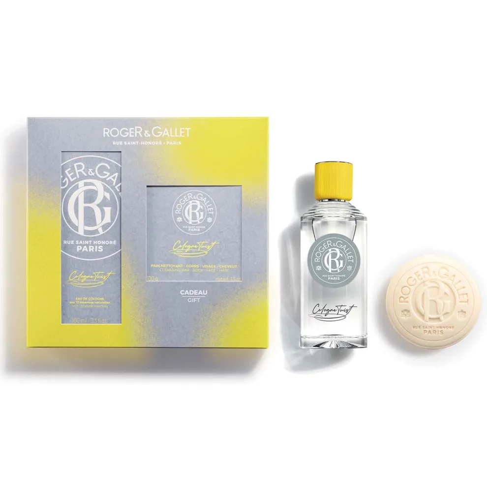 Roger & Gallet - Cadeauset Cologne Twist - Eau de Cologne 100ml + parfumed soap 3in-1 - 100g