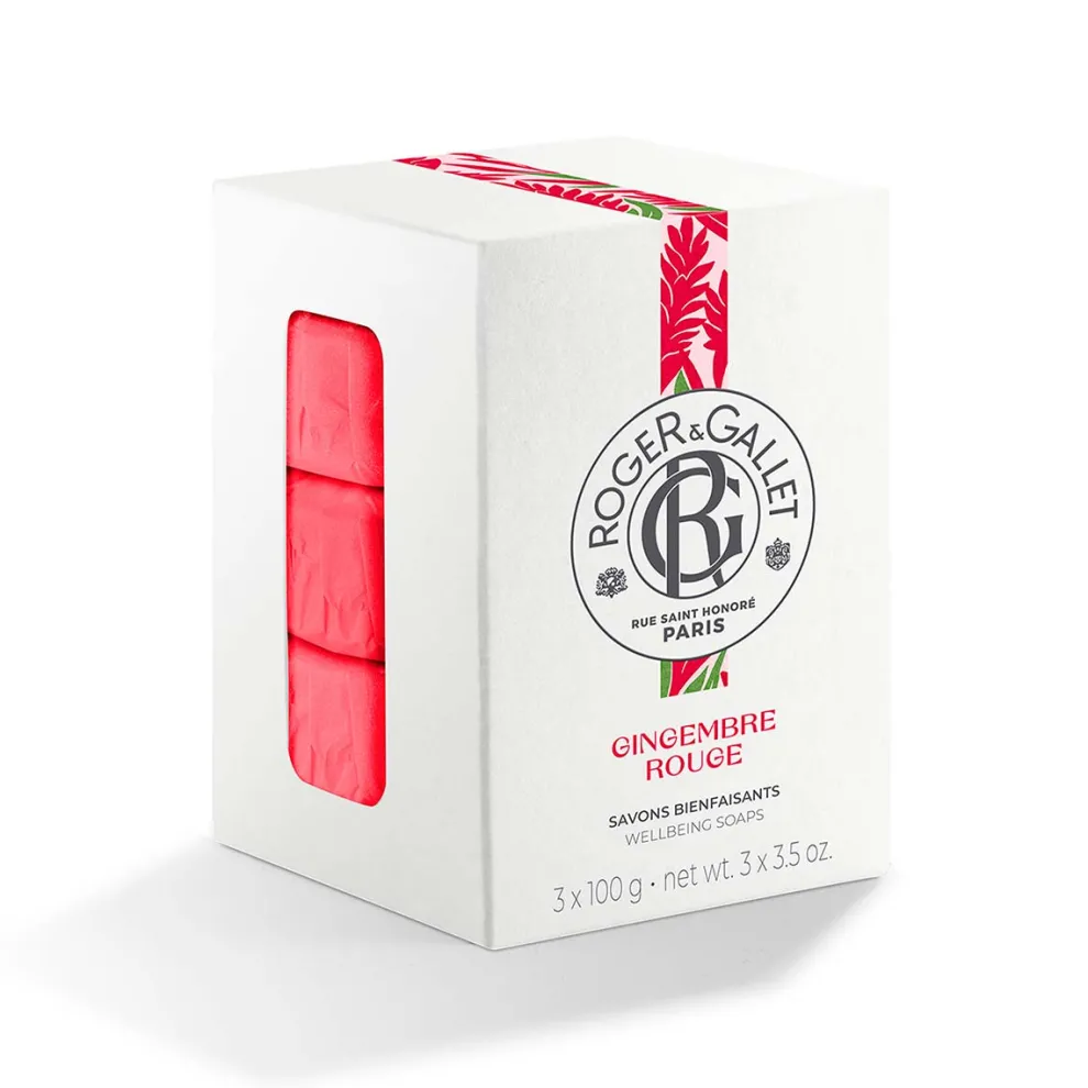 Roger & Gallet - Red Ginger - Cadeauset Wellness Soaps 300g