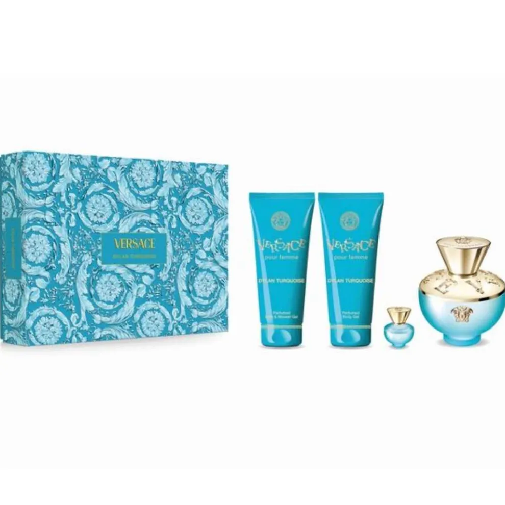 Versace - Cadeauset Dylan Turquoise - Eau de Toilette 100ml + 3 producten
