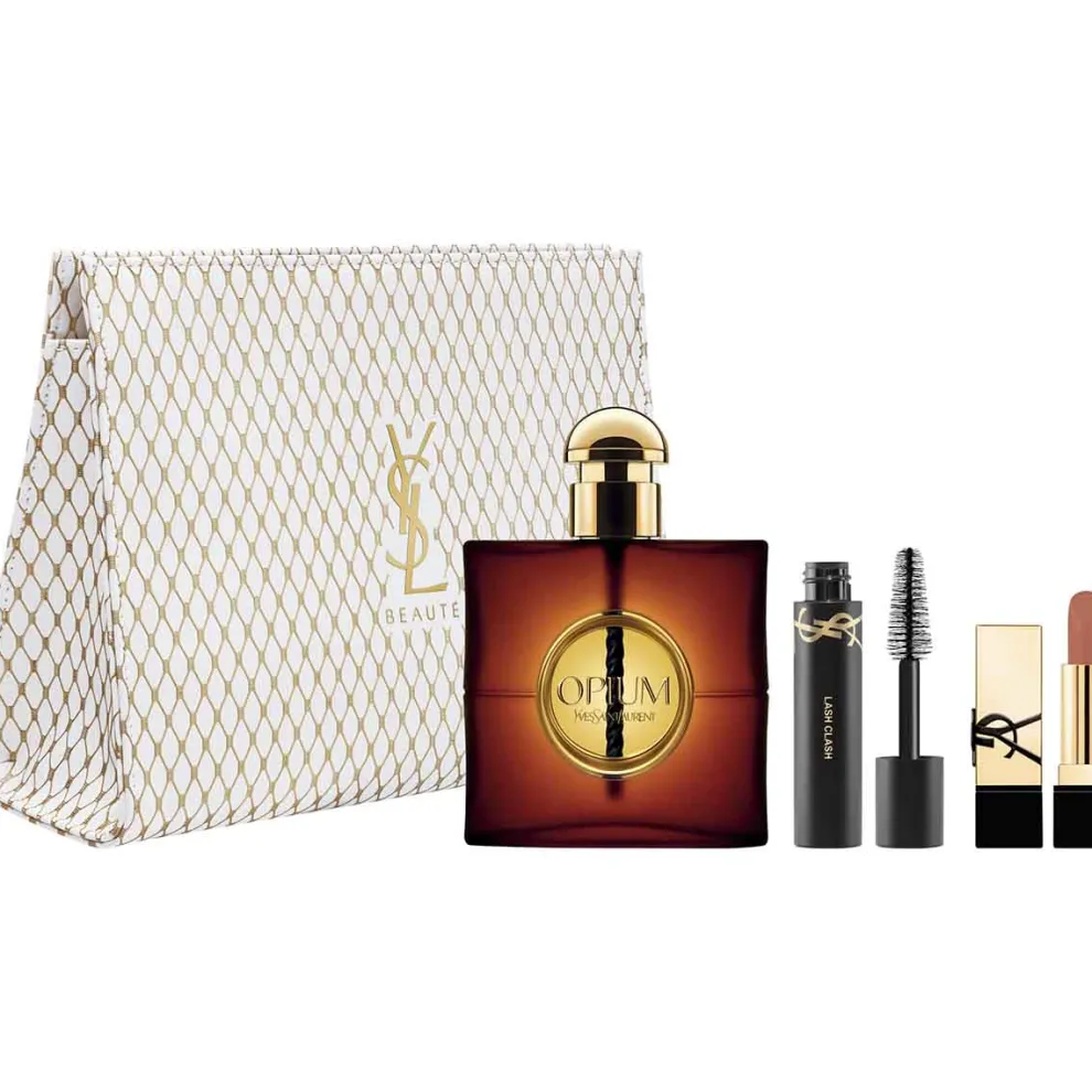 Yves Saint Laurent - Cadeauset Opium - Eau de Parfum + Mini Lash Clash + Mini Lipstick + YSL Pouch
